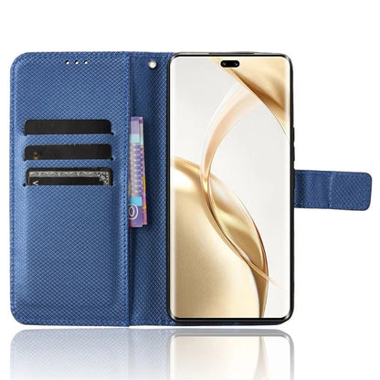 For Honor 200 Pro 5G Case Flip Wallet Diamond Texture PU Leather Phone Cover
