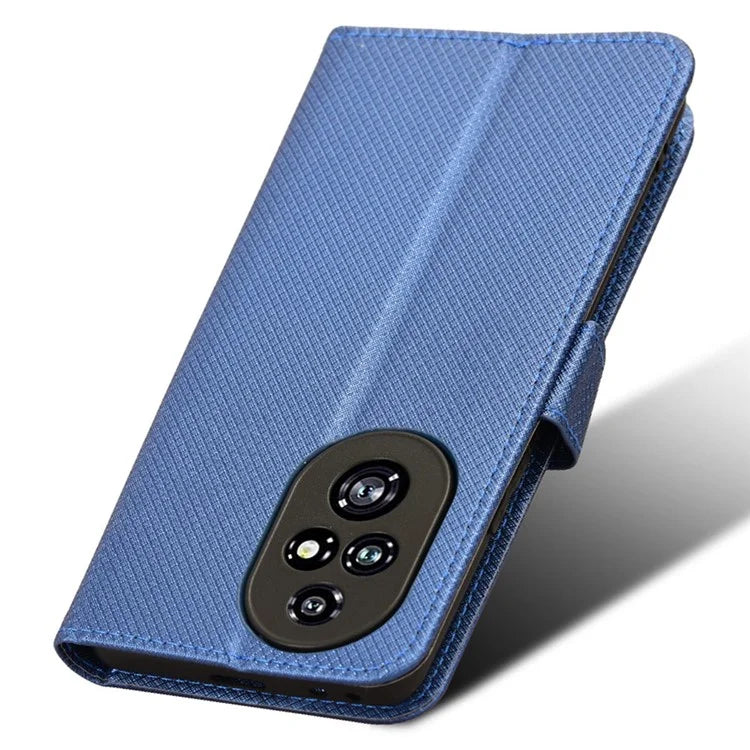 For Honor 200 Pro 5G Case Flip Wallet Diamond Texture PU Leather Phone Cover