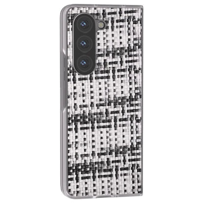 For Samsung Galaxy Z Fold5 5G Case Colorful Plaid Texture Leather+PC Phone Cover Matte Edge