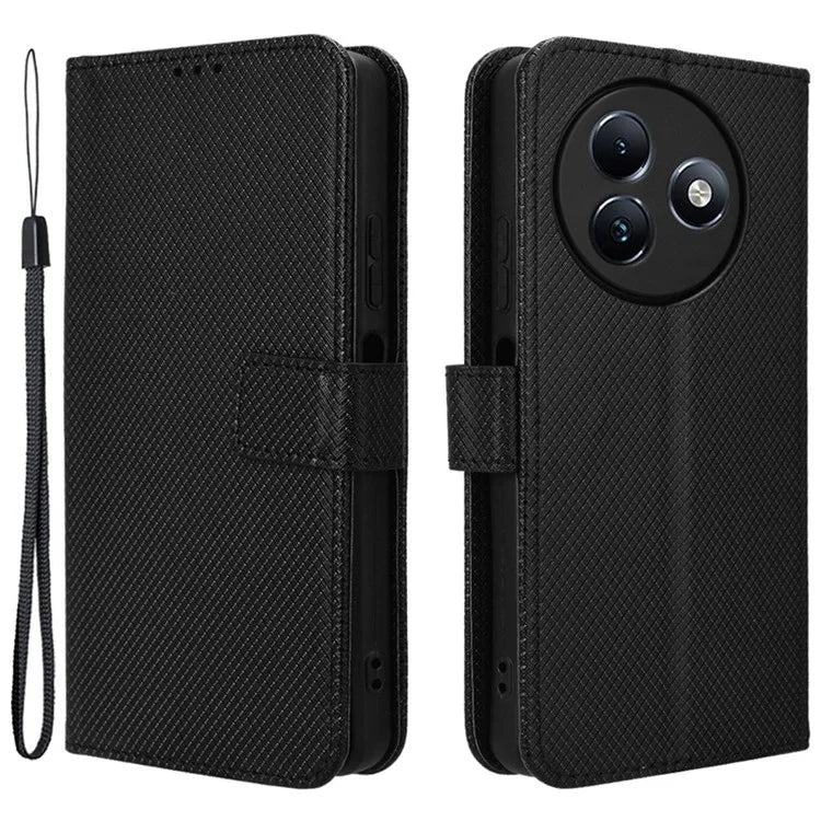 For itel S24 / S667LN Case Diamond Texture Leather Phone Cover