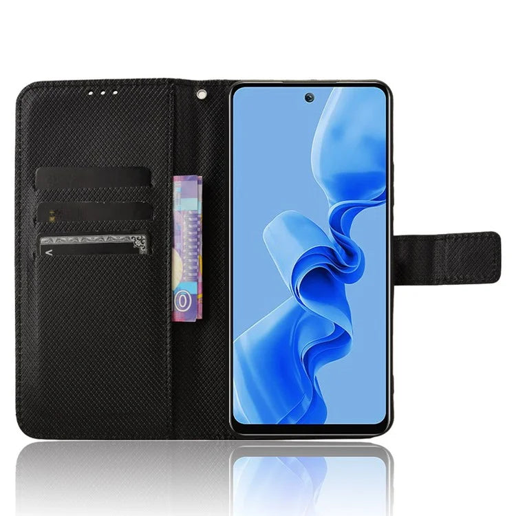 For itel S24 / S667LN Case Diamond Texture Leather Phone Cover