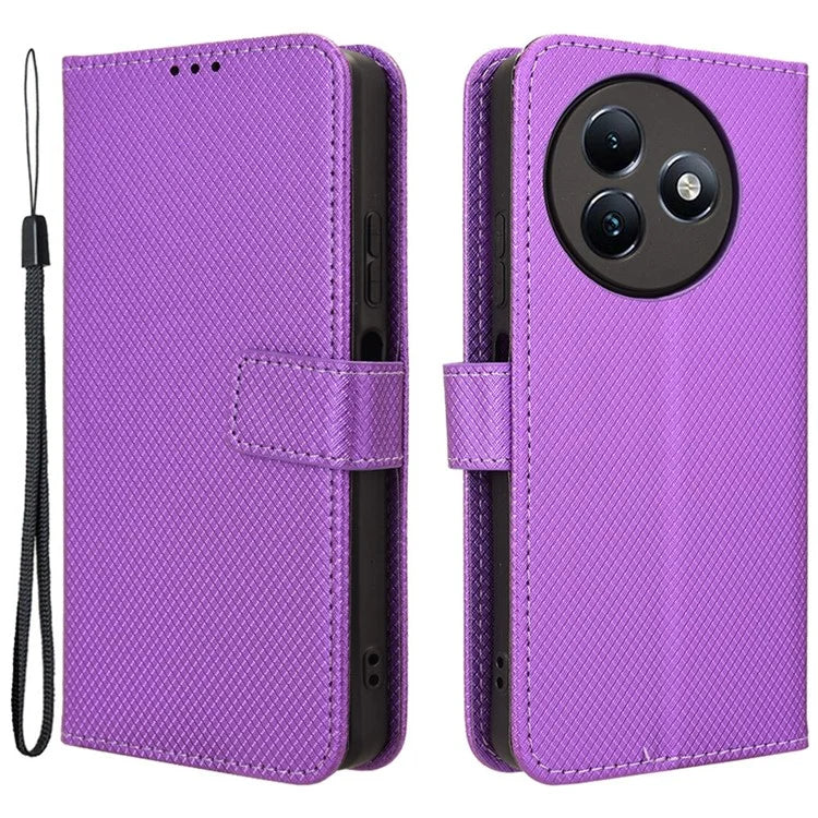 For itel S24 / S667LN Case Diamond Texture Leather Phone Cover