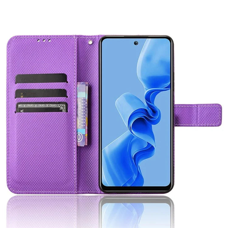 For itel S24 / S667LN Case Diamond Texture Leather Phone Cover