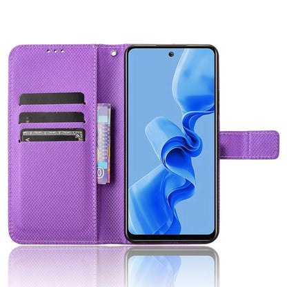 For itel S24 / S667LN Case Diamond Texture Leather Phone Cover