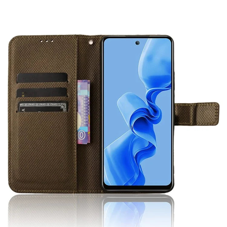 For itel S24 / S667LN Case Diamond Texture Leather Phone Cover