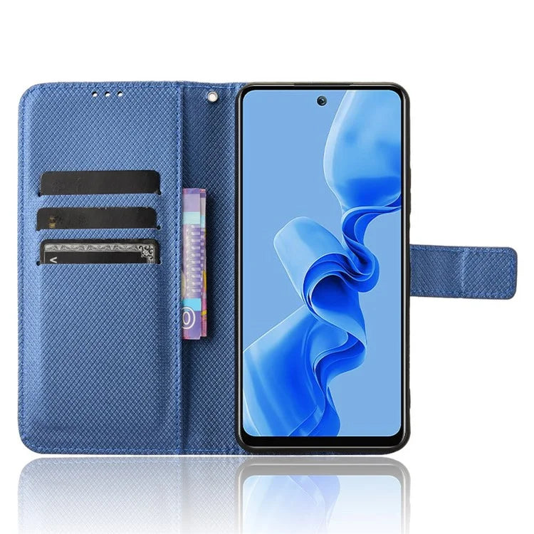For itel S24 / S667LN Case Diamond Texture Leather Phone Cover