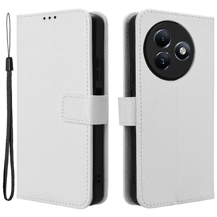 For itel S24 / S667LN Case Diamond Texture Leather Phone Cover