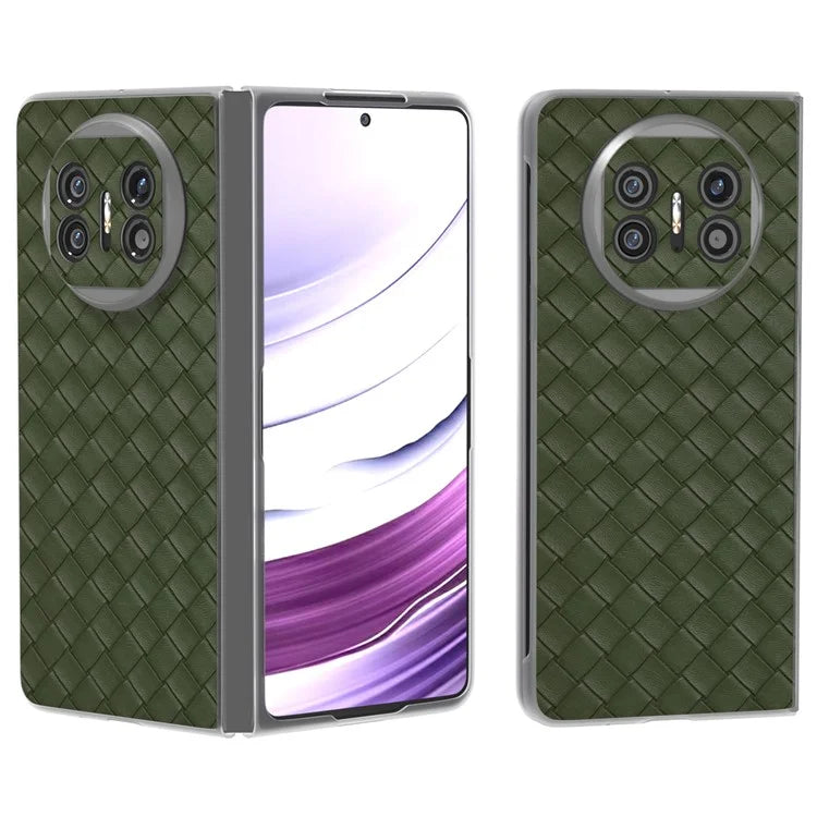 For Huawei Mate X5 Case Woven Texture PU Leather Back Cover