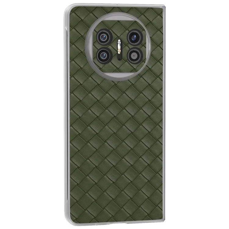 For Huawei Mate X5 Case Woven Texture PU Leather Back Cover