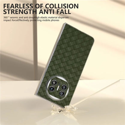 For Huawei Mate X5 Case Woven Texture PU Leather Back Cover