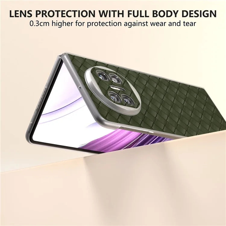 For Huawei Mate X5 Case Woven Texture PU Leather Back Cover