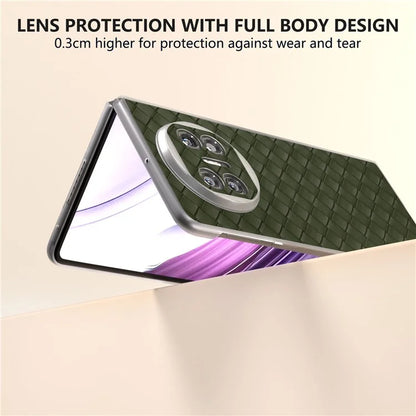 For Huawei Mate X5 Case Woven Texture PU Leather Back Cover