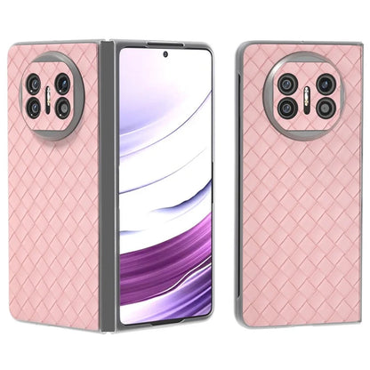For Huawei Mate X5 Case Woven Texture PU Leather Back Cover