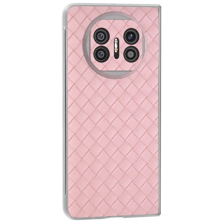 For Huawei Mate X5 Case Woven Texture PU Leather Back Cover