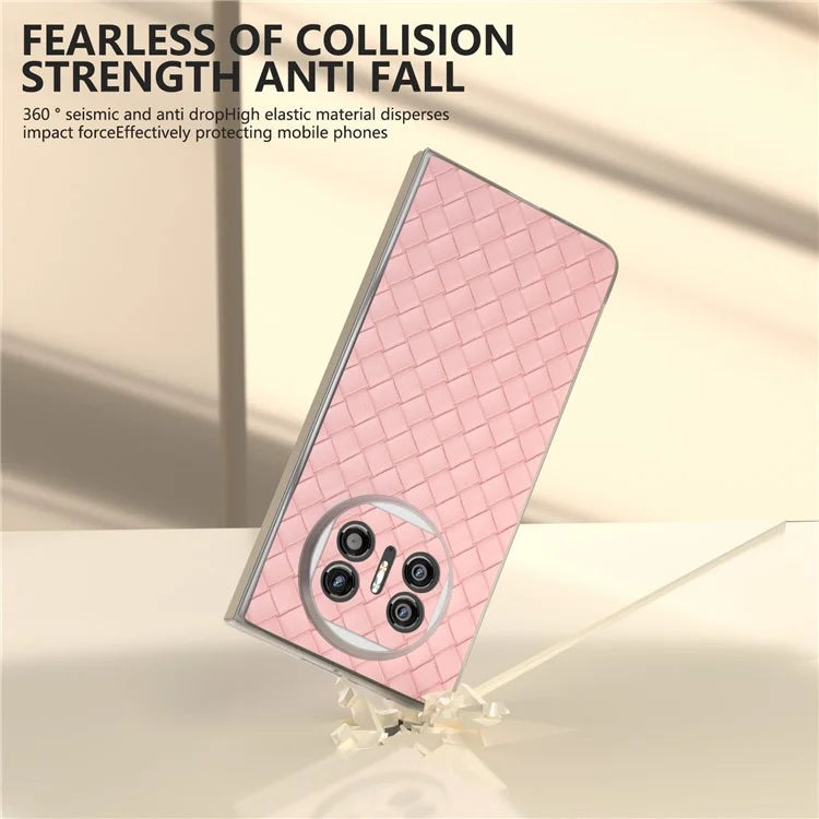 For Huawei Mate X5 Case Woven Texture PU Leather Back Cover