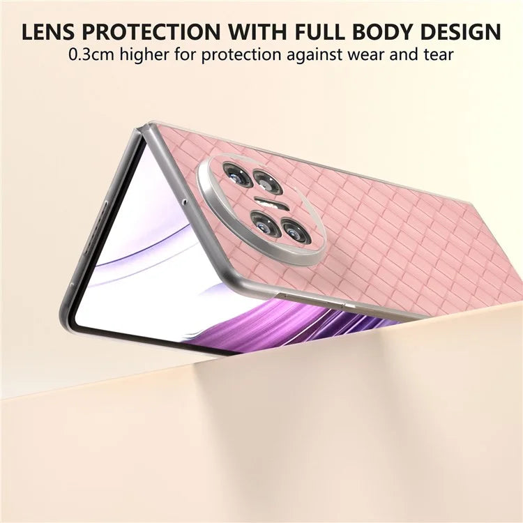 For Huawei Mate X5 Case Woven Texture PU Leather Back Cover