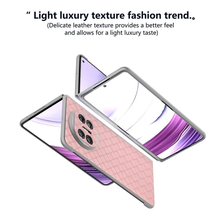 For Huawei Mate X5 Case Woven Texture PU Leather Back Cover