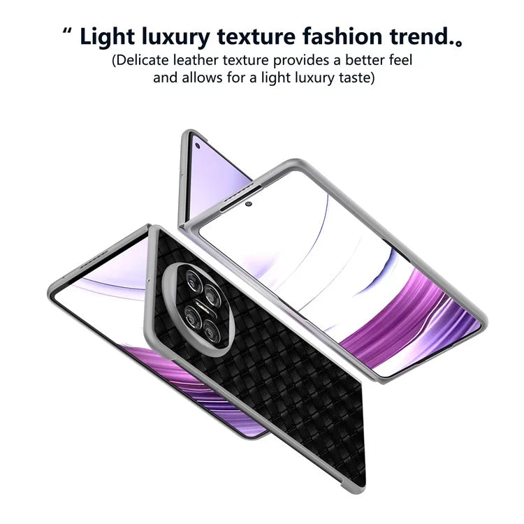 For Huawei Mate X5 Case Woven Texture PU Leather Back Cover
