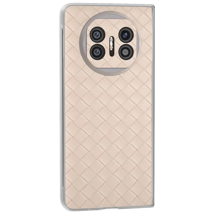 For Huawei Mate X5 Case Woven Texture PU Leather Back Cover