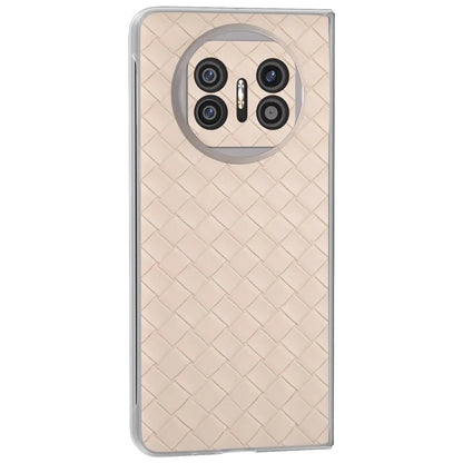 For Huawei Mate X5 Case Woven Texture PU Leather Back Cover