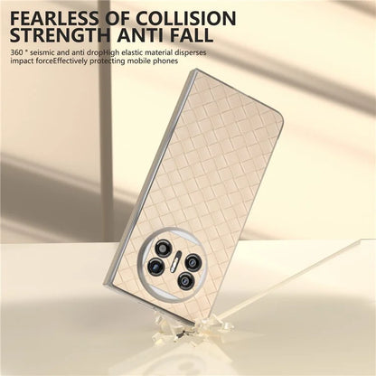 For Huawei Mate X5 Case Woven Texture PU Leather Back Cover