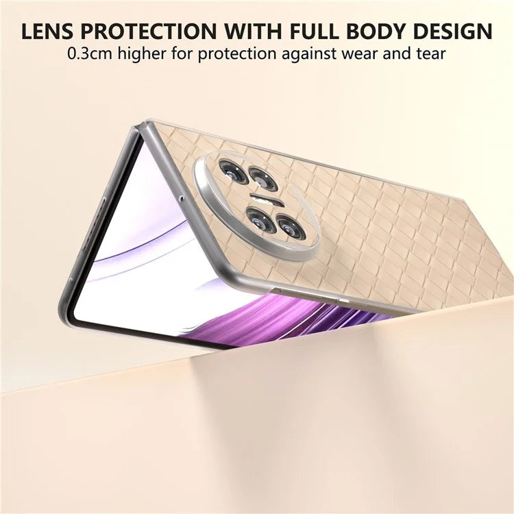 For Huawei Mate X5 Case Woven Texture PU Leather Back Cover