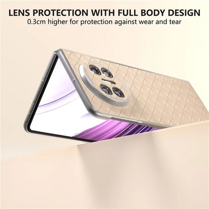 For Huawei Mate X5 Case Woven Texture PU Leather Back Cover