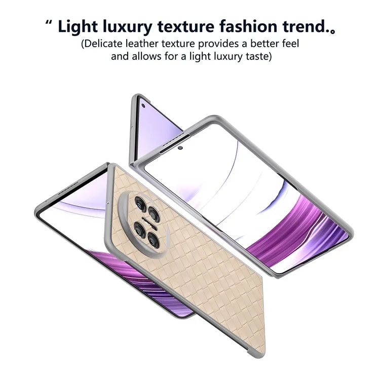 For Huawei Mate X5 Case Woven Texture PU Leather Back Cover