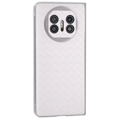 For Huawei Mate X5 Case Woven Texture PU Leather Back Cover