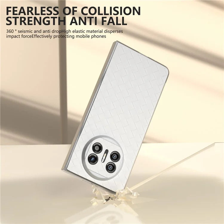 For Huawei Mate X5 Case Woven Texture PU Leather Back Cover