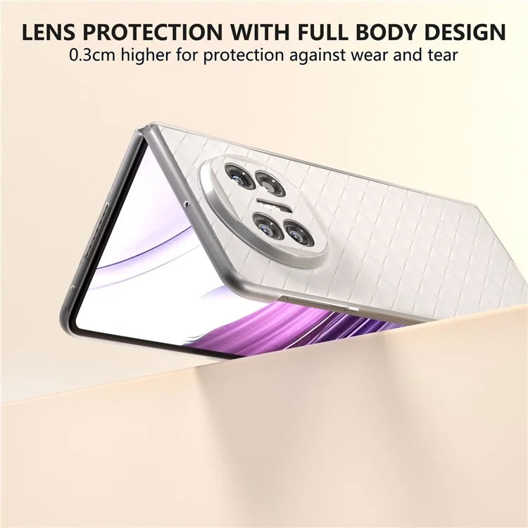 For Huawei Mate X5 Case Woven Texture PU Leather Back Cover