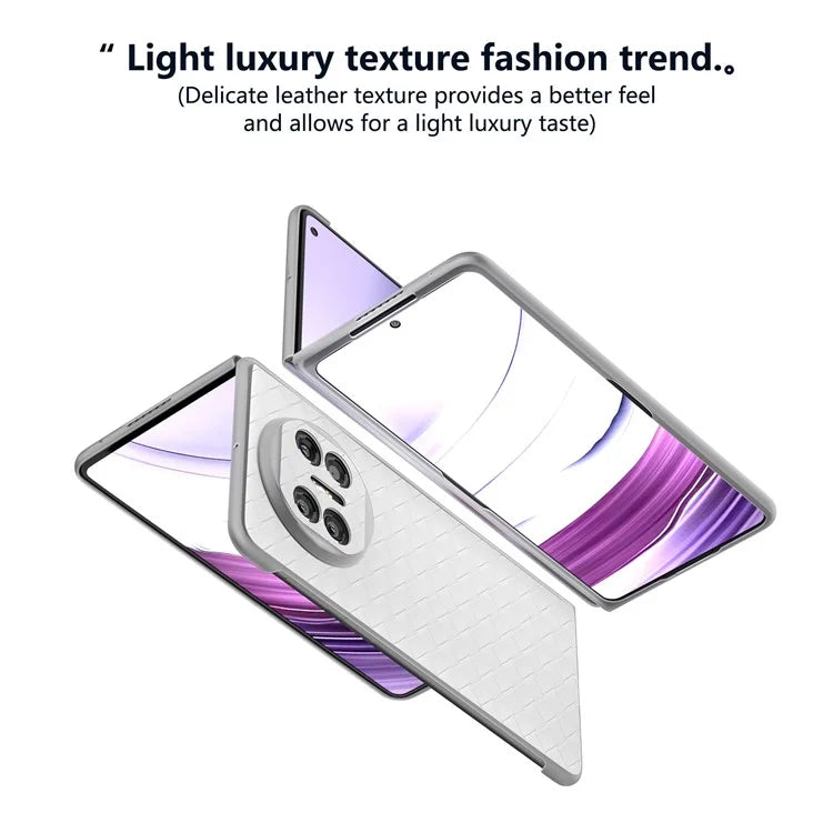 For Huawei Mate X5 Case Woven Texture PU Leather Back Cover