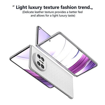 For Huawei Mate X5 Case Woven Texture PU Leather Back Cover