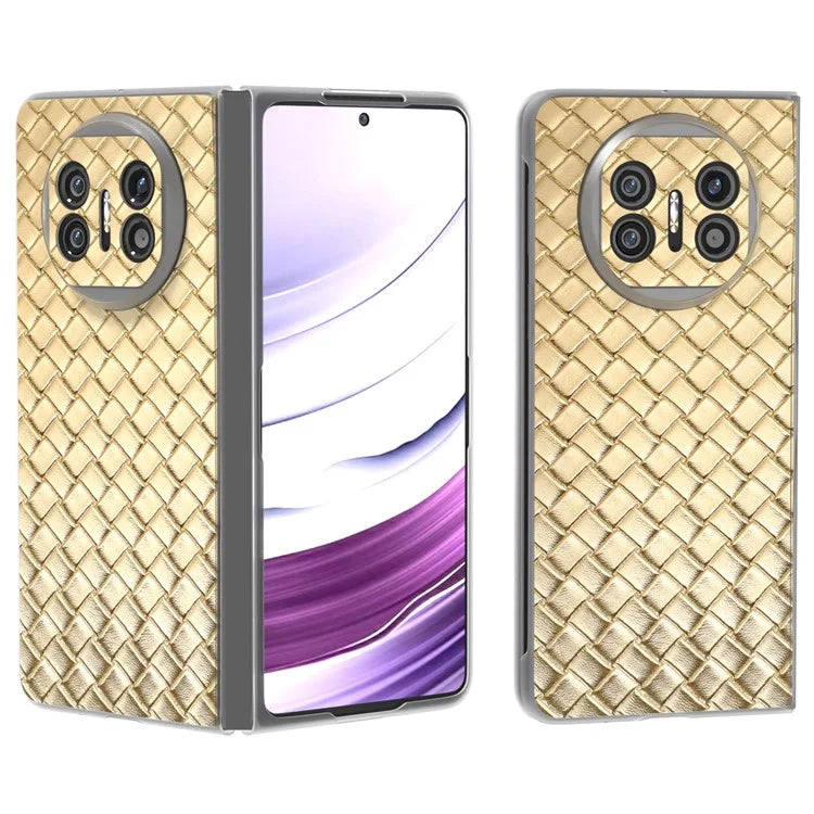 For Huawei Mate X5 Case Woven Texture PU Leather Back Cover