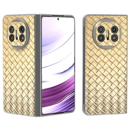 For Huawei Mate X5 Case Woven Texture PU Leather Back Cover