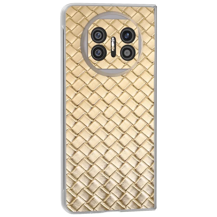 For Huawei Mate X5 Case Woven Texture PU Leather Back Cover