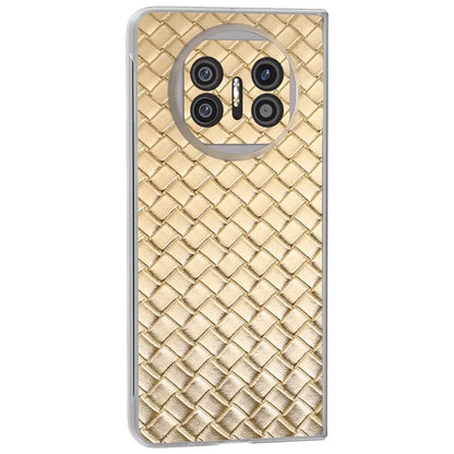 For Huawei Mate X5 Case Woven Texture PU Leather Back Cover