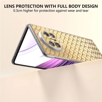 For Huawei Mate X5 Case Woven Texture PU Leather Back Cover