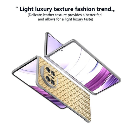 For Huawei Mate X5 Case Woven Texture PU Leather Back Cover
