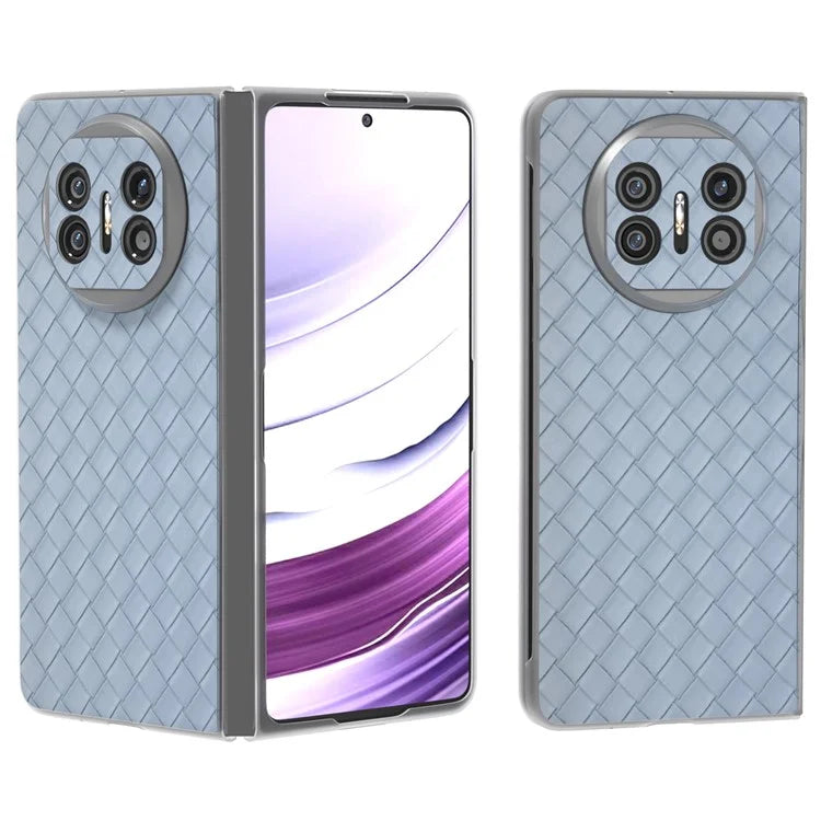 For Huawei Mate X5 Case Woven Texture PU Leather Back Cover