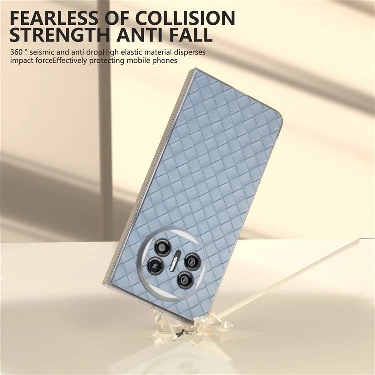 For Huawei Mate X5 Case Woven Texture PU Leather Back Cover
