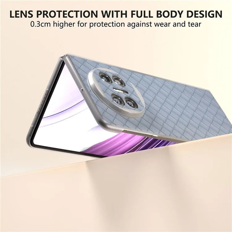 For Huawei Mate X5 Case Woven Texture PU Leather Back Cover
