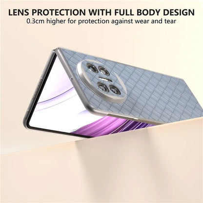 For Huawei Mate X5 Case Woven Texture PU Leather Back Cover