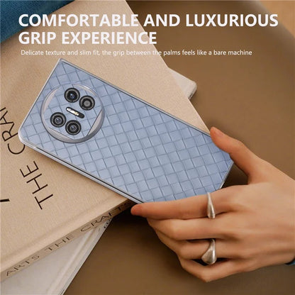 For Huawei Mate X5 Case Woven Texture PU Leather Back Cover