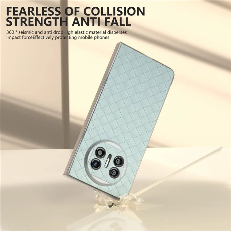 For Huawei Mate X5 Case Woven Texture PU Leather Back Cover