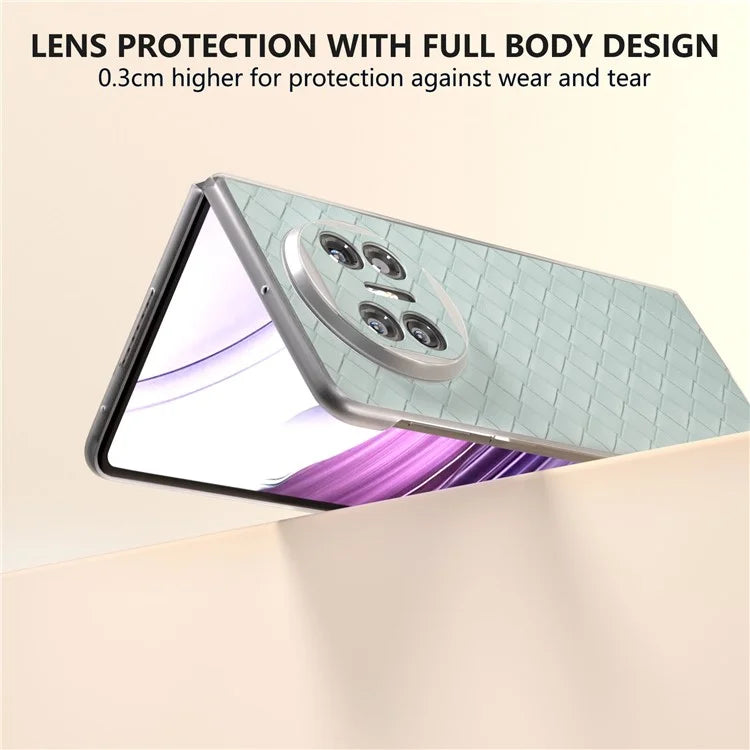 For Huawei Mate X5 Case Woven Texture PU Leather Back Cover