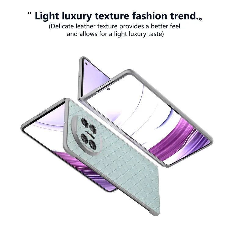 For Huawei Mate X5 Case Woven Texture PU Leather Back Cover