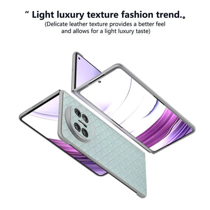 For Huawei Mate X5 Case Woven Texture PU Leather Back Cover