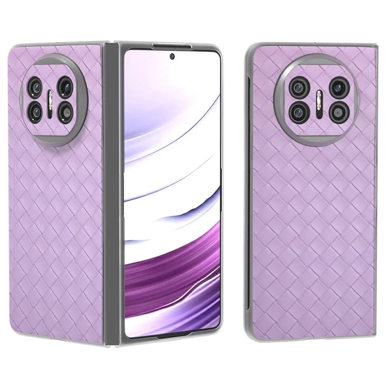 For Huawei Mate X5 Case Woven Texture PU Leather Back Cover