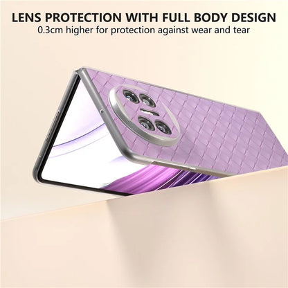 For Huawei Mate X5 Case Woven Texture PU Leather Back Cover